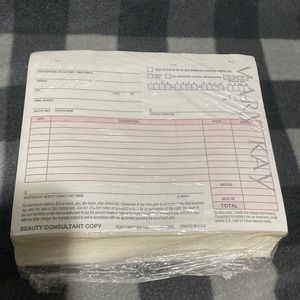 New, unopened package of Mary Kay beauty consultant sales slip